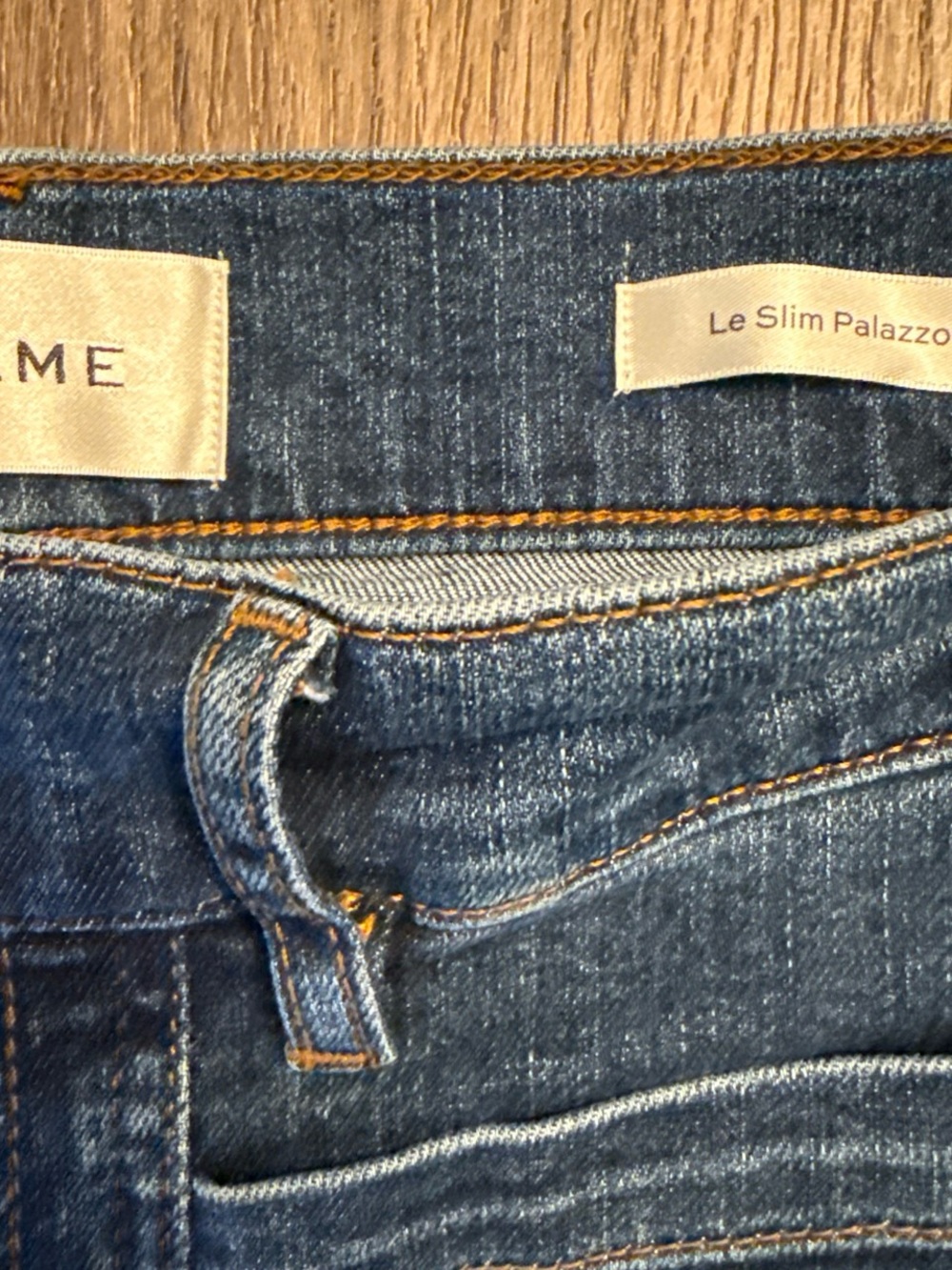 Frame denim le slim palazzo savior High-waisted wide-leg blue jeans. $298 MSRP. - Picture 3 of 6